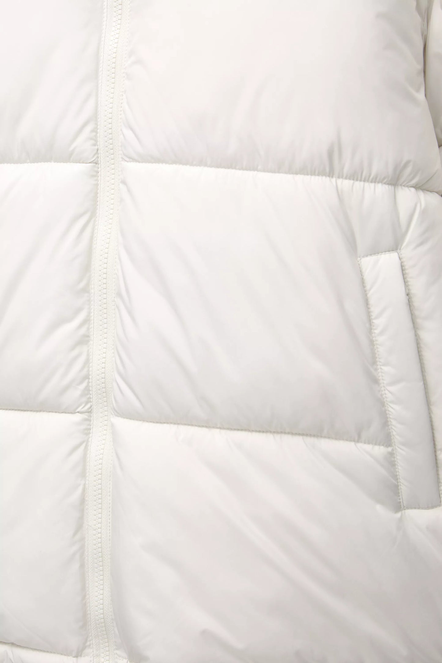 Puffer Jacket Blend with Hood - White