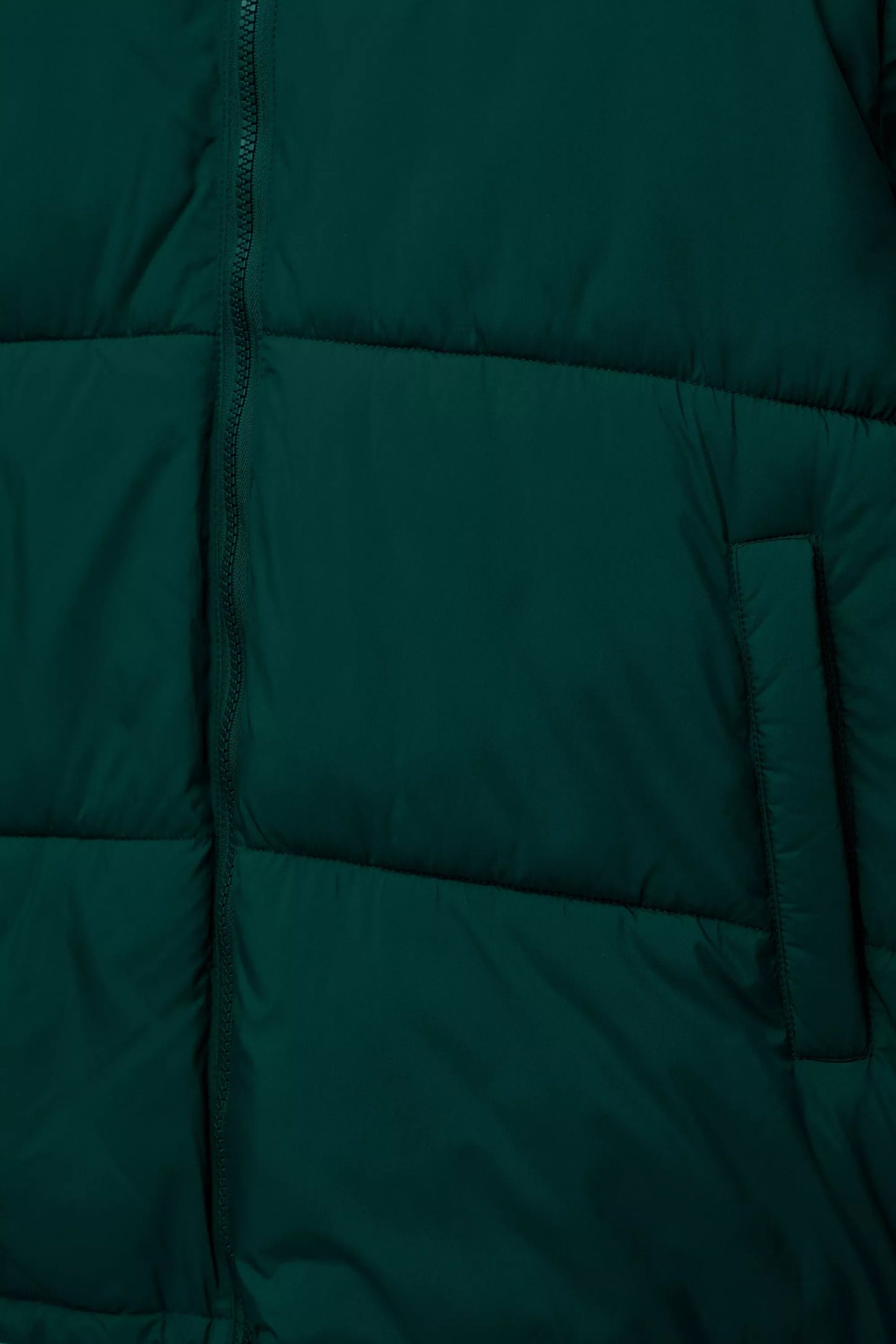 Puffer Jacket Blend with Hood - Green
