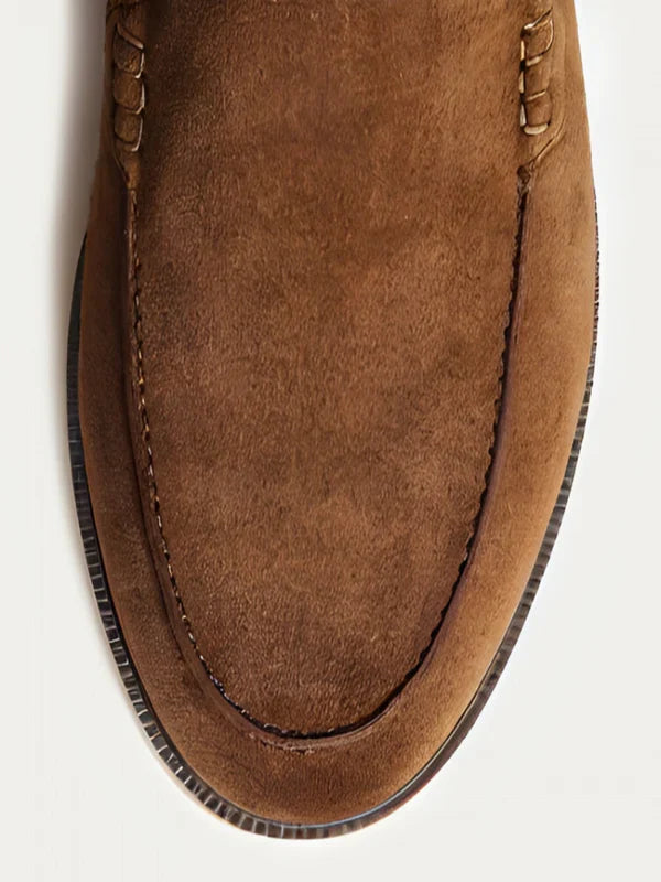 Moccasin Miller in Suede - Chocolate