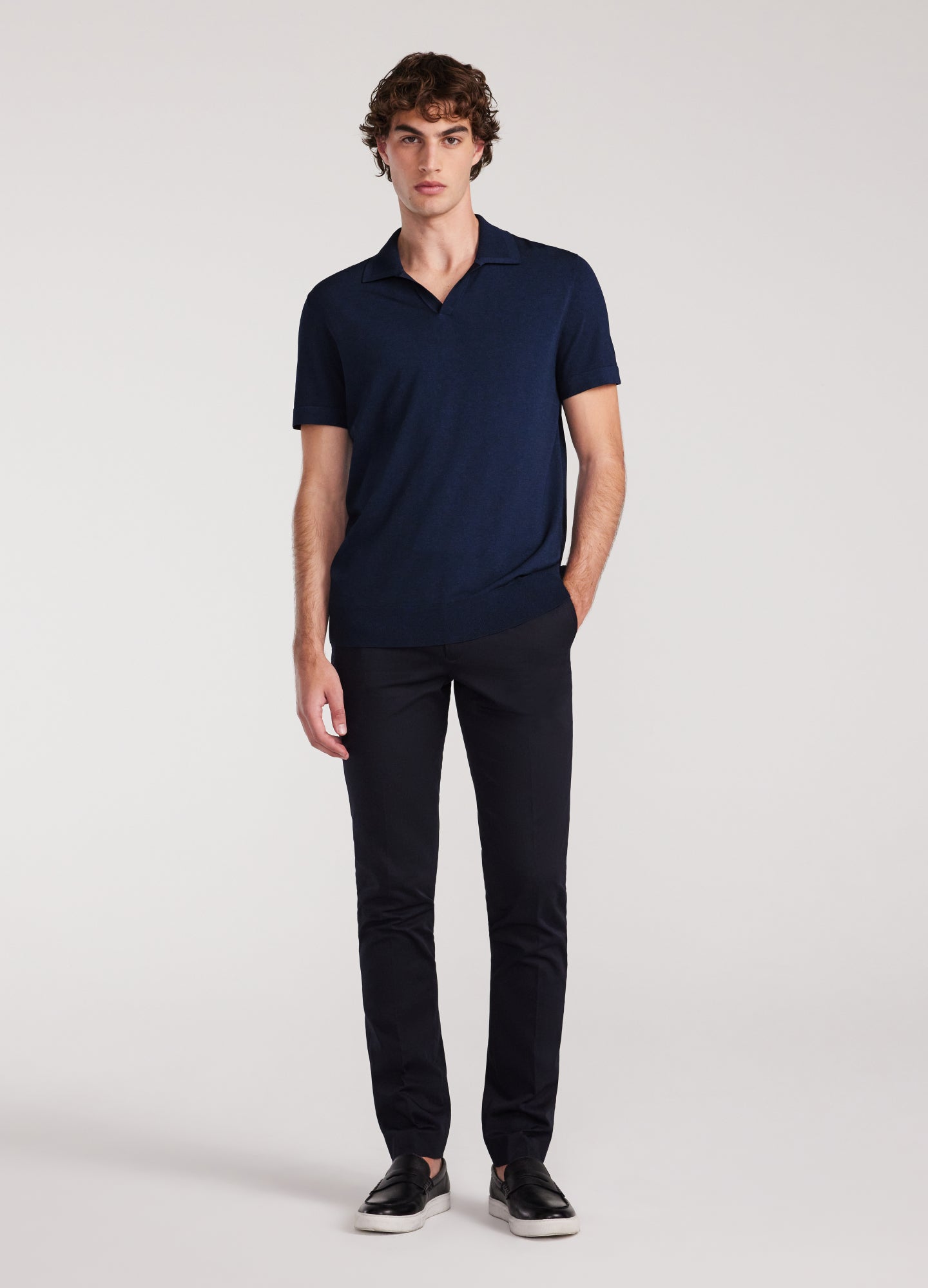 Comfort Polo Shirt in Peruvian Cotton - Navy Blue