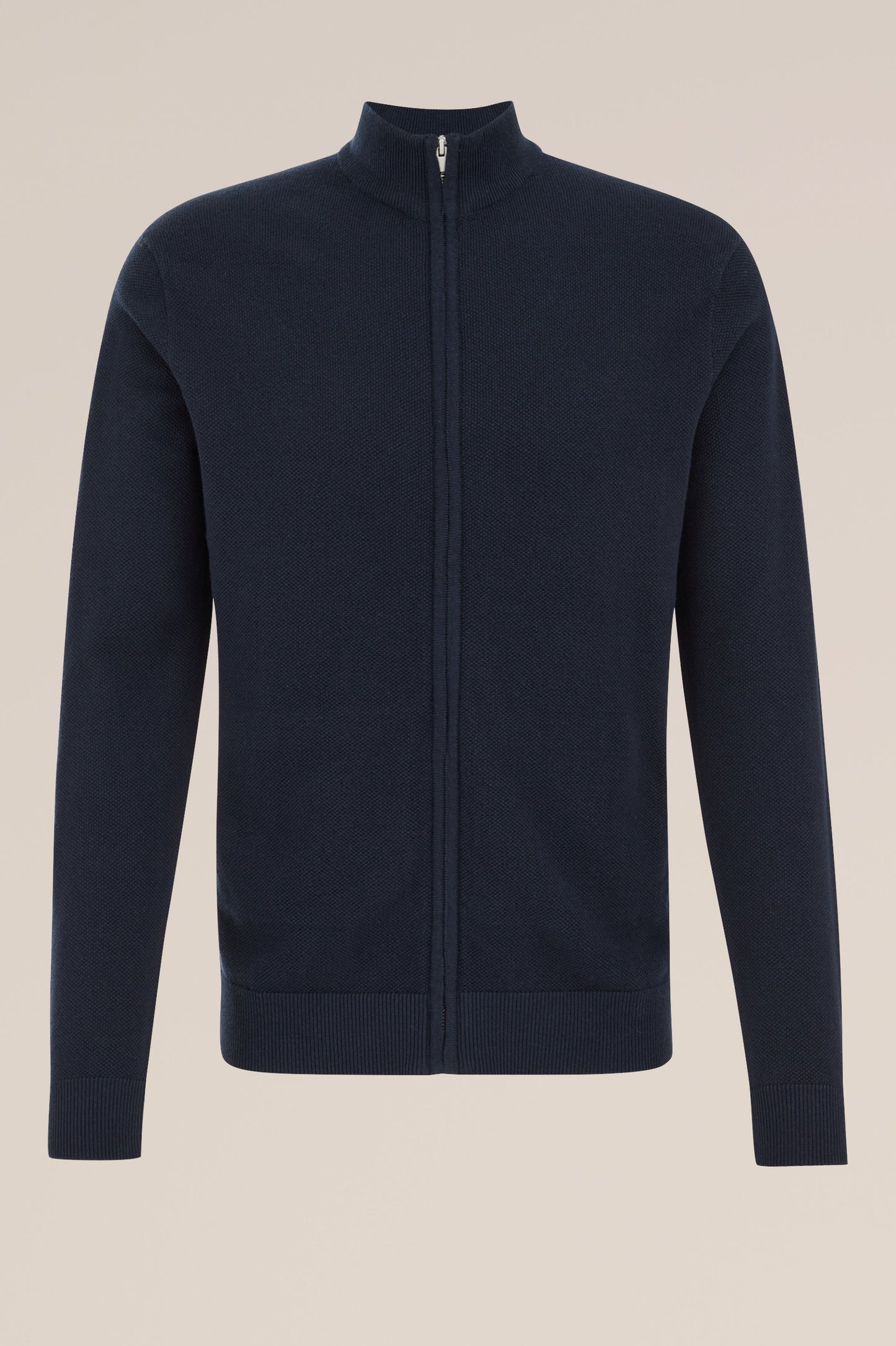Fine Knit Jumper with Regular Fit - Navy Blue