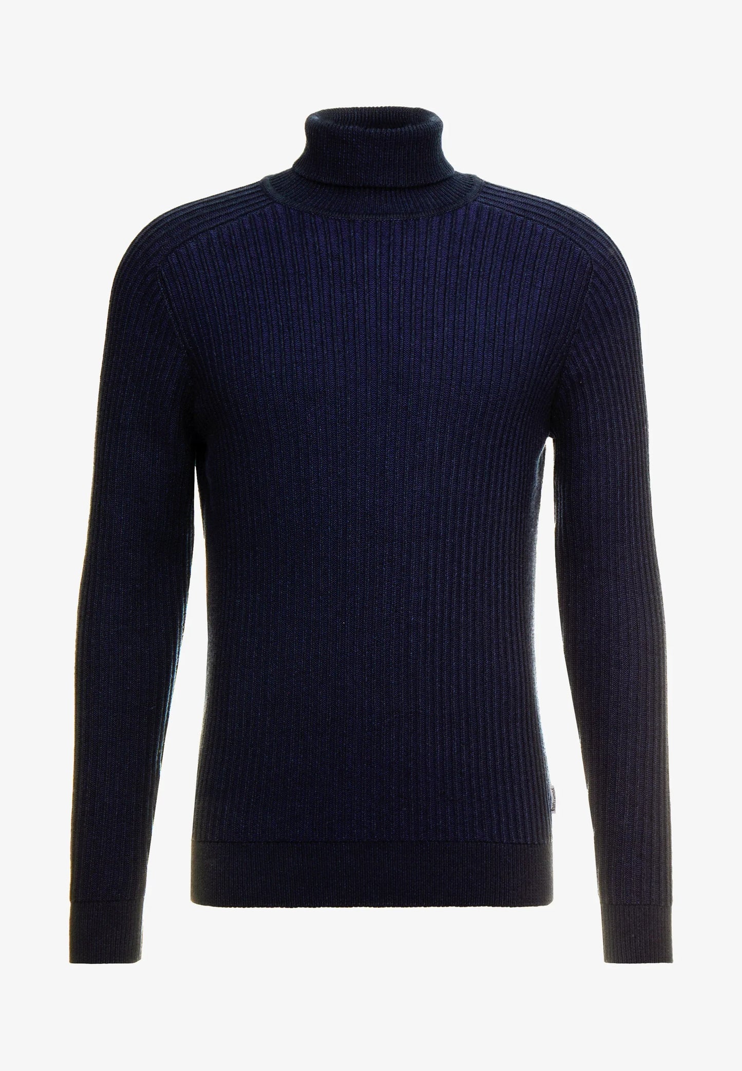 Navy Blue Wool Roll Neck Jumper