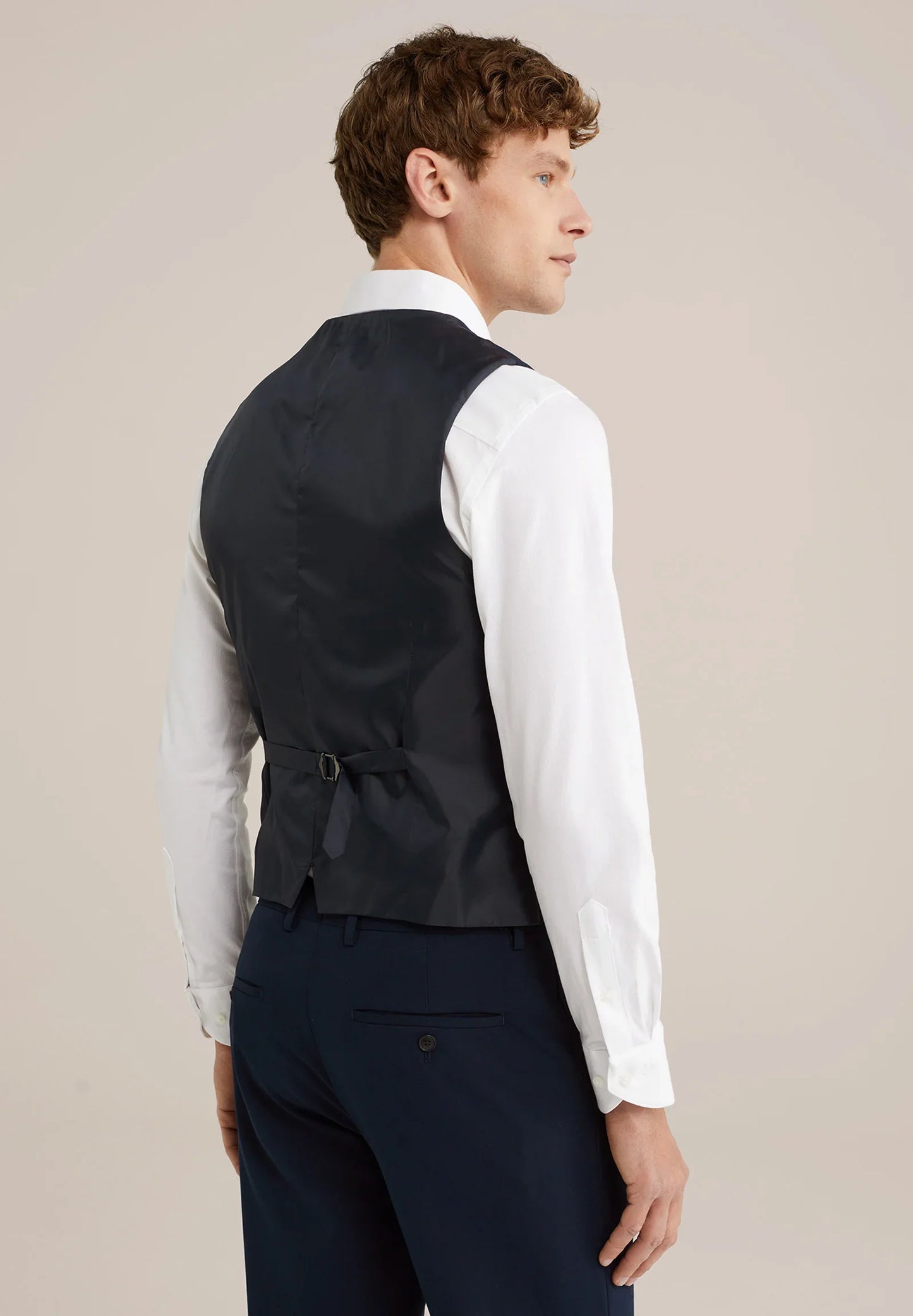 Men's Regular Fit Tailored Waistcoat - Navy Blue