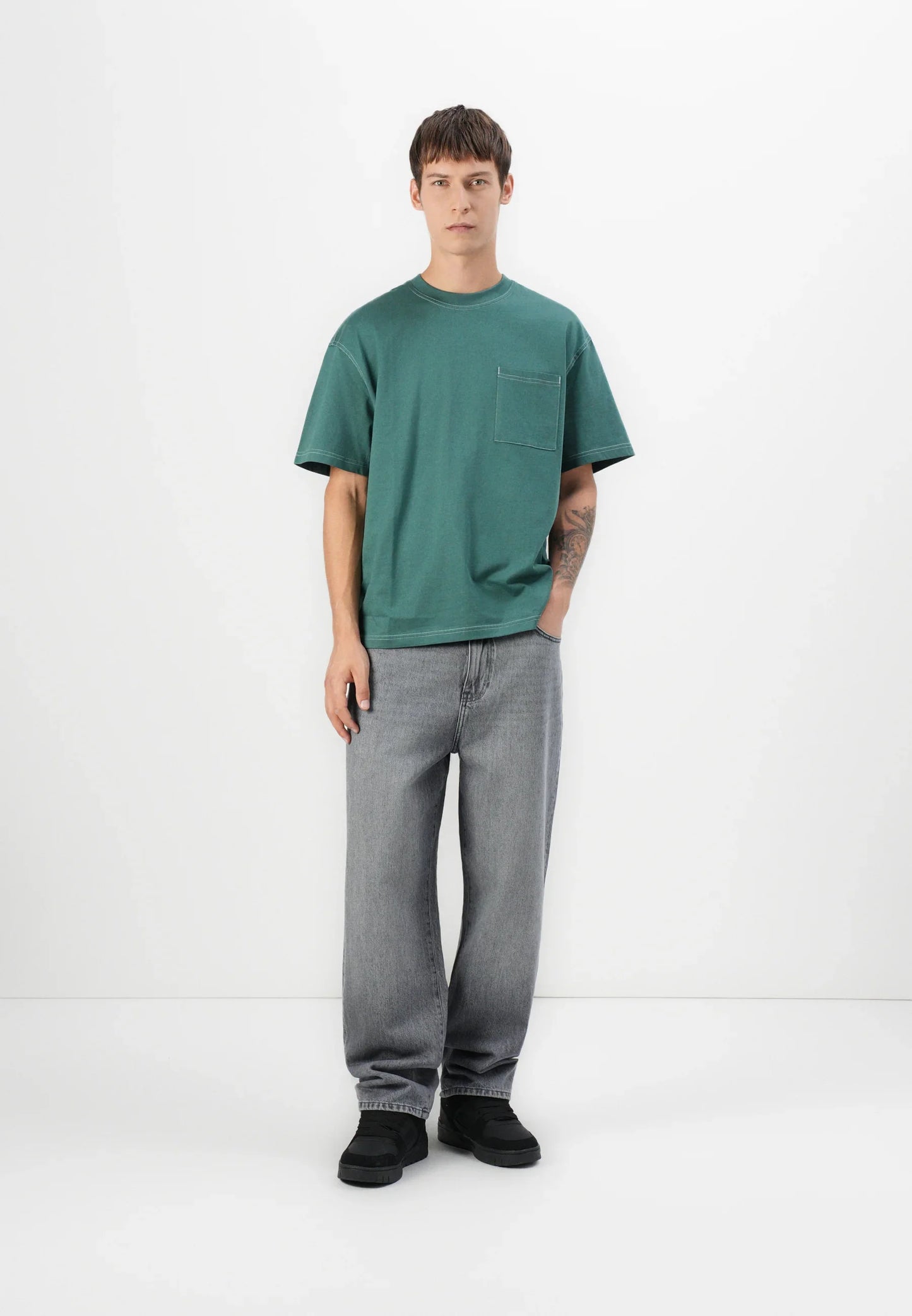 Baggy Jeans Trousers - Grey