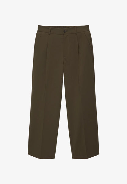Wide Fit Casual Trousers - Khaki