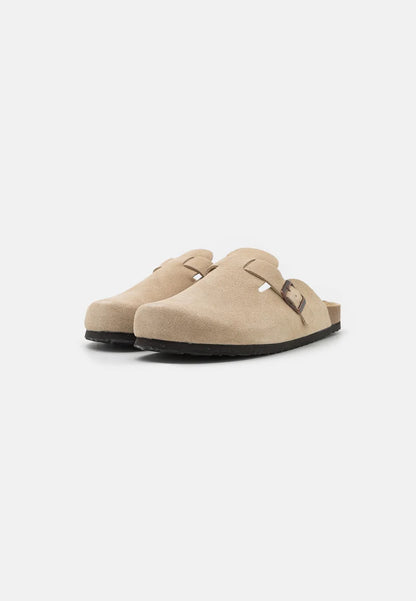 Men's Suede Sandals - Beige