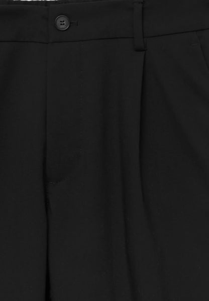Wide Fit Casual Trousers - Black