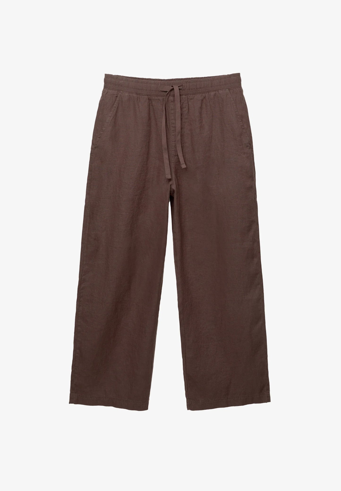 Blend Linen Trousers - Brown