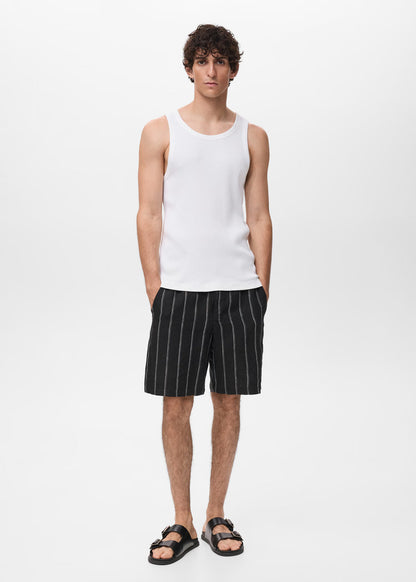 Basic Ribbed Vest - White
