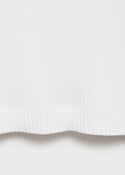 Basic Ribbed Vest - White