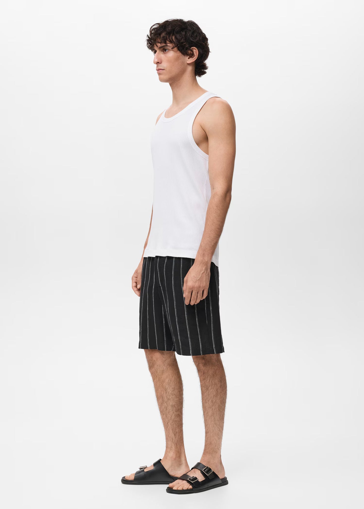 Basic Ribbed Vest - White