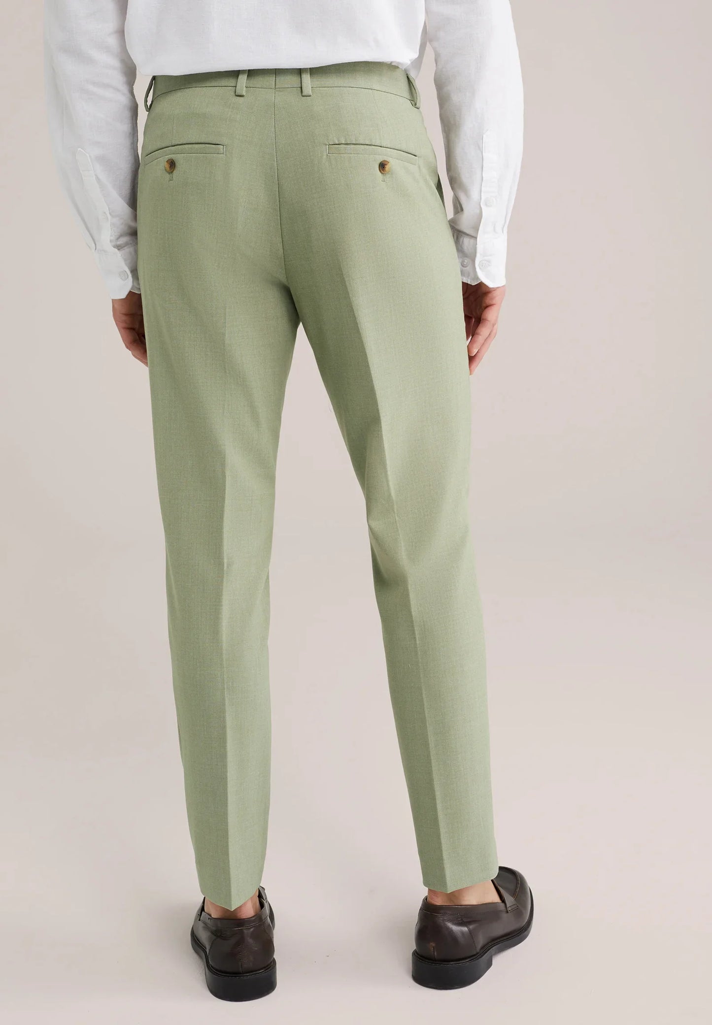 Regular Fit Tailored Trousers - Light Green