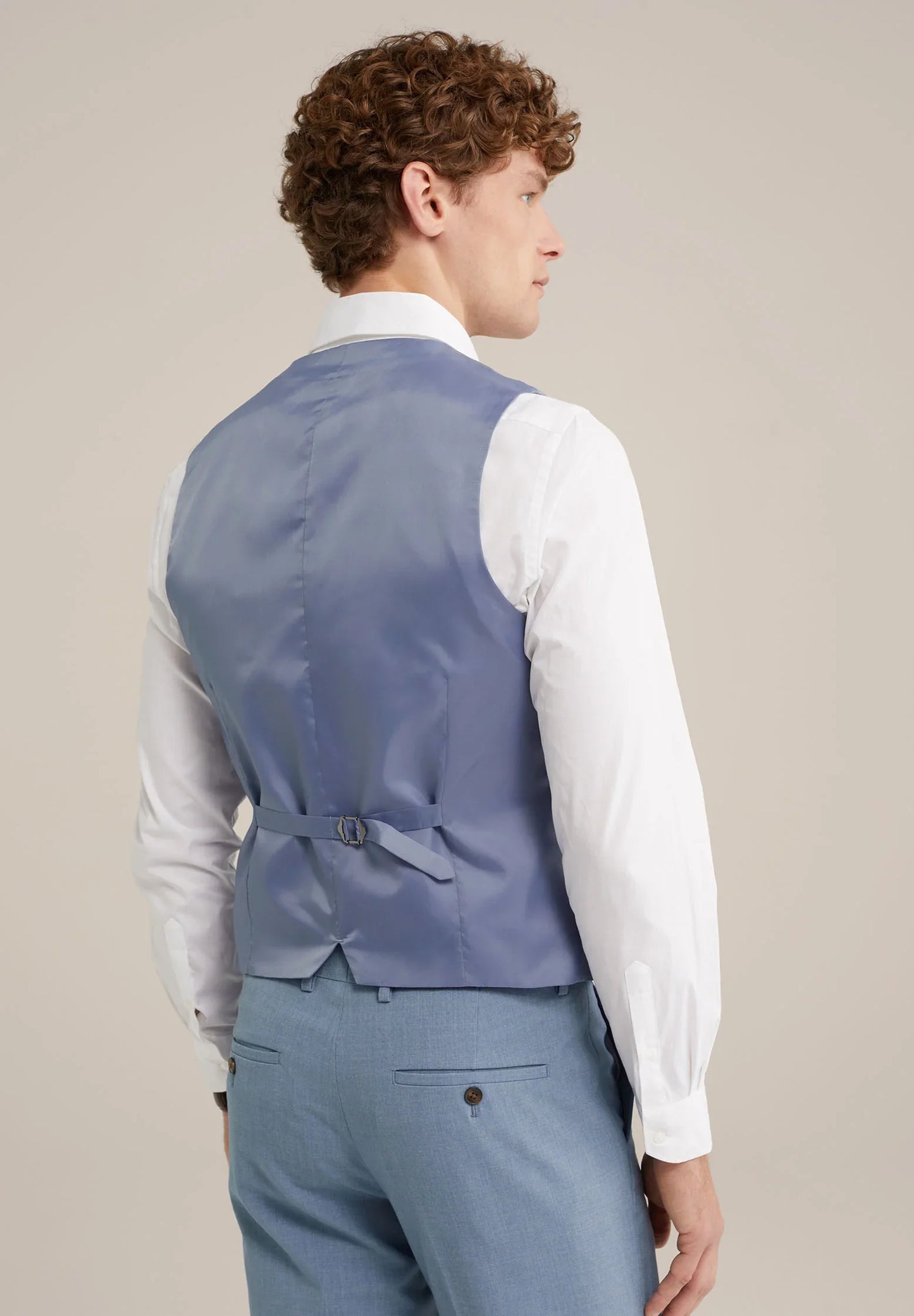 Men's Regular Fit Tailored Waistcoat - Light Blue