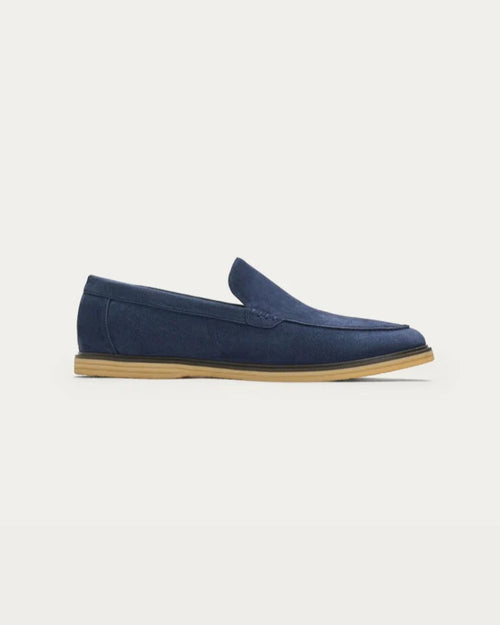 Moccasin Miller in Suede - Navy Blue