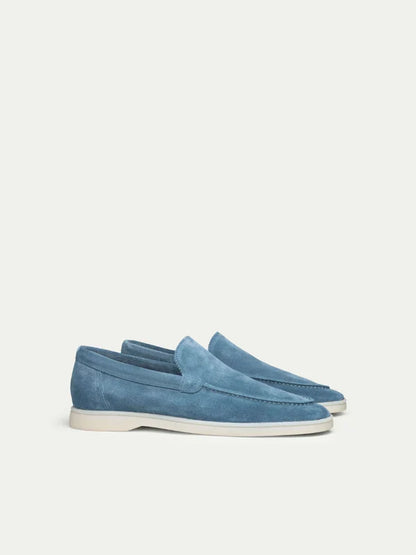 Moccasin Miller in Suede - Ocean Blue
