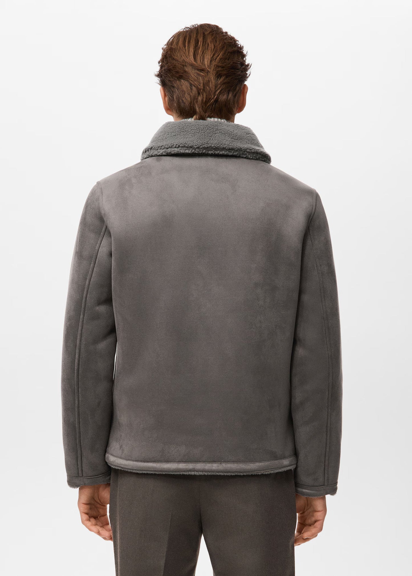 Reversible Jacket with Fleece Lining - Grey