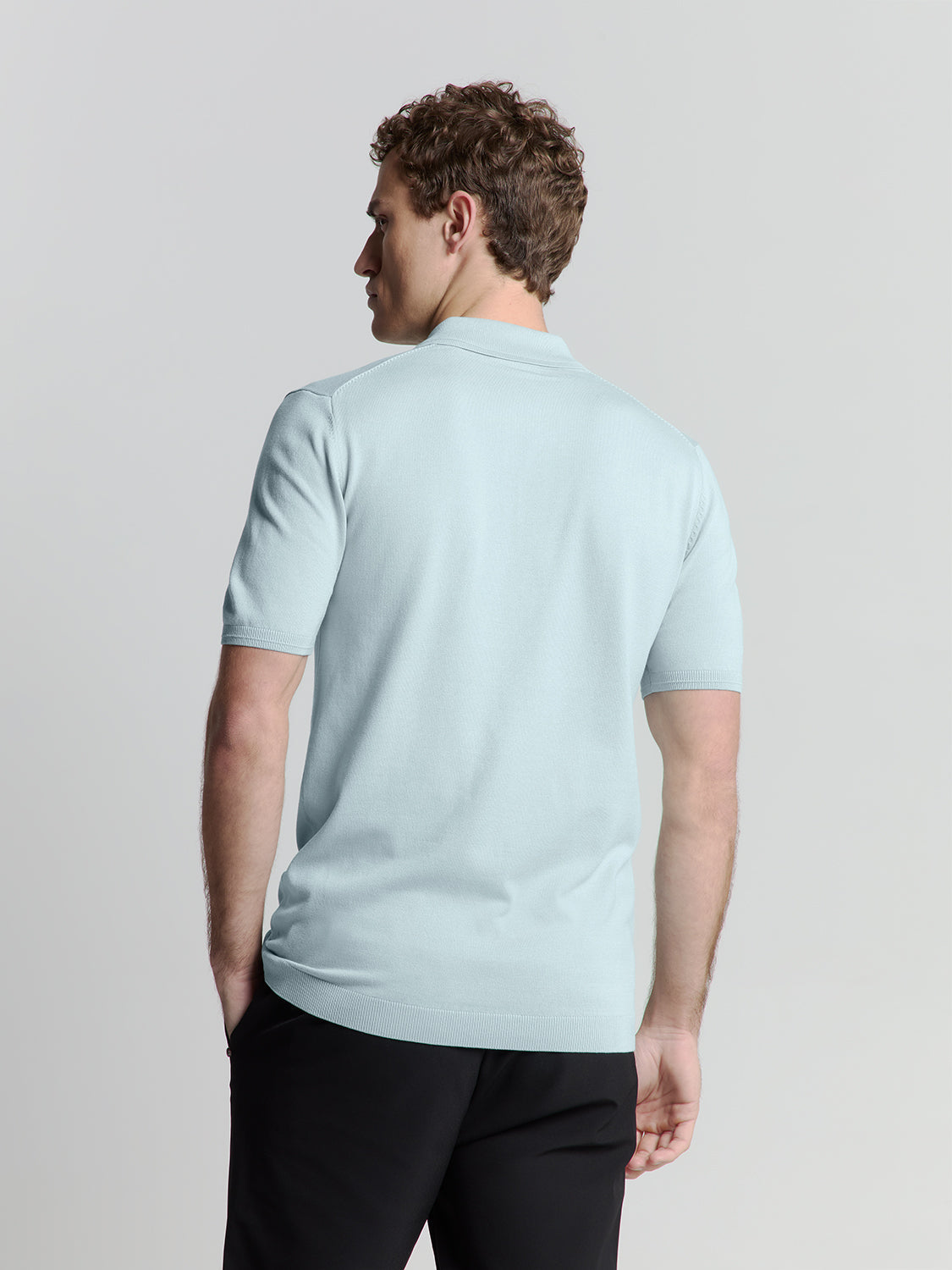 Polo Shirt with Zipper - Ice