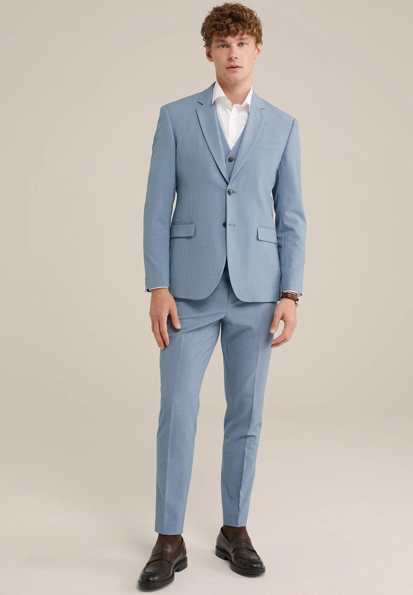 Men's Regular Fit Tailored Blazer - Light Blue