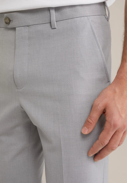 Regular Fit Tailored Trousers - Light Grey