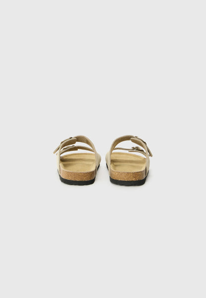 Rully Leather Sandals - Beige