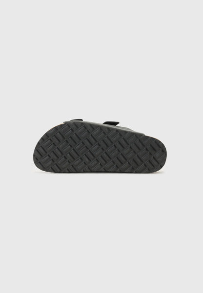 Rully Leather Sandals - Dark Grey