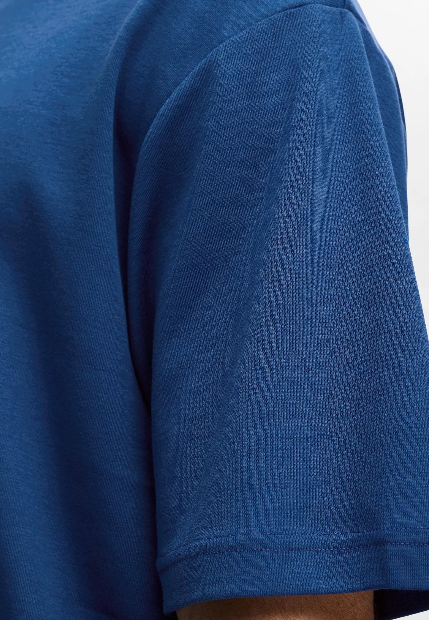 Men's Basic Oversized Round Neck T-Shirt - Dark Blue