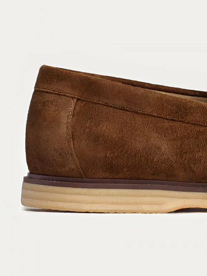 Moccasin Miller in Suede - Chocolate