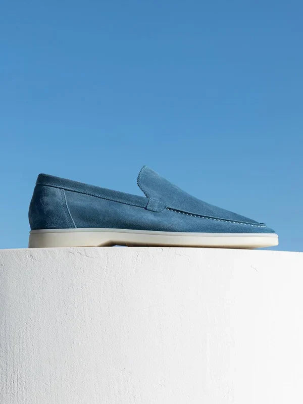 Moccasin Miller in Suede - Ocean Blue