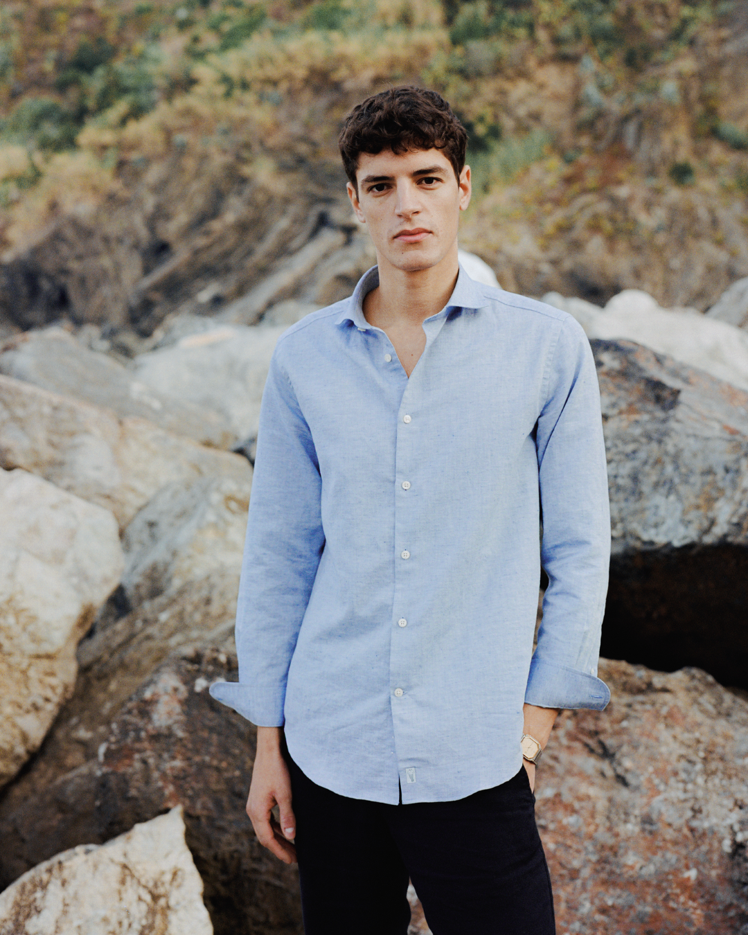 Classic Linen Shirt - Blue