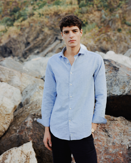 Classic Linen Shirt - Blue