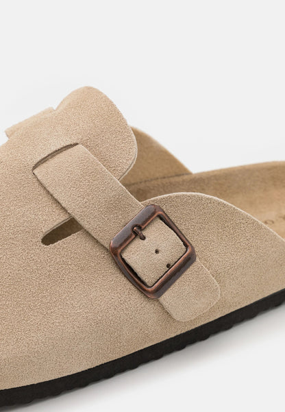 Men's Suede Sandals - Beige