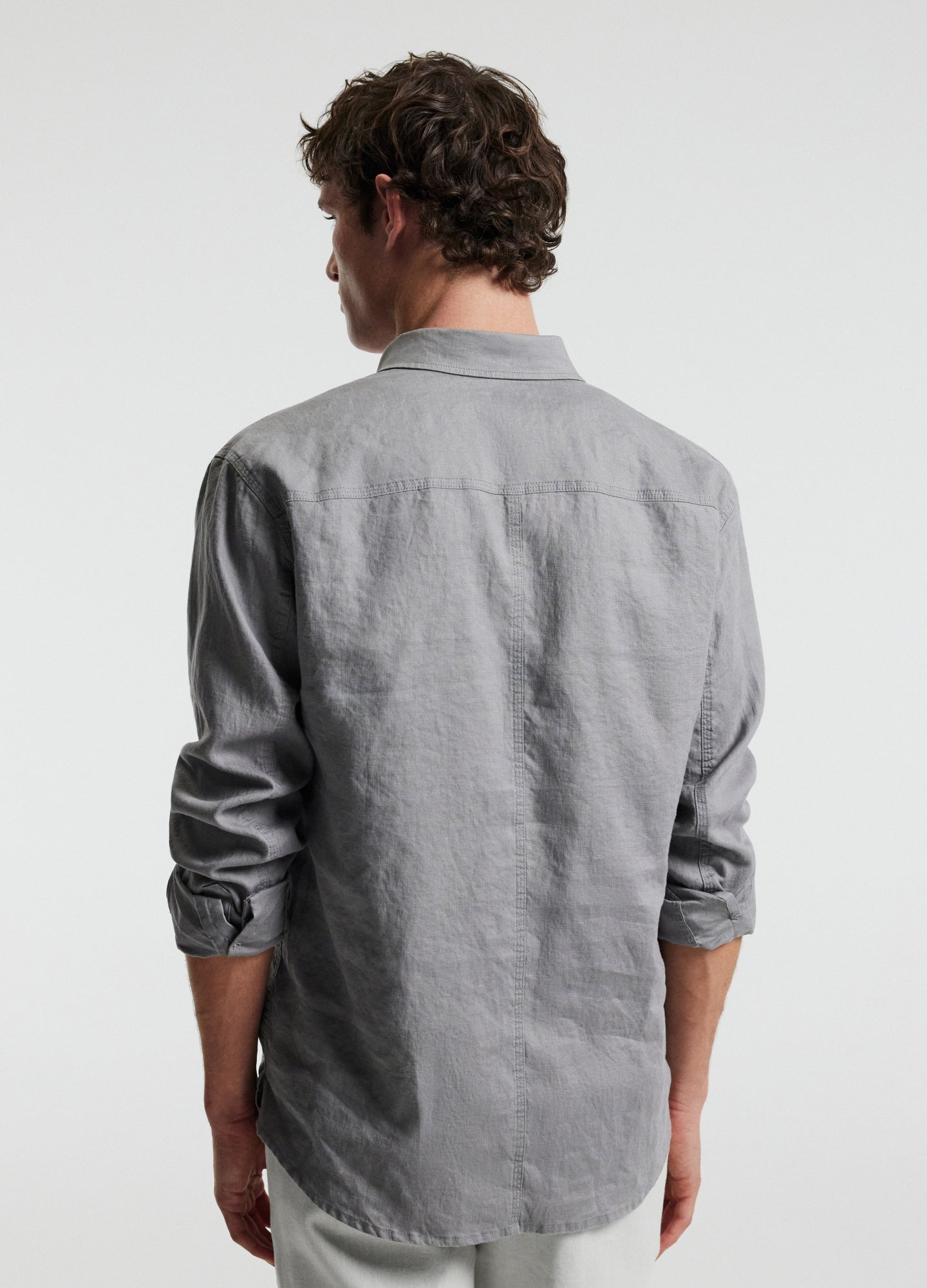 Classic Linen Shirt with Front Pocket