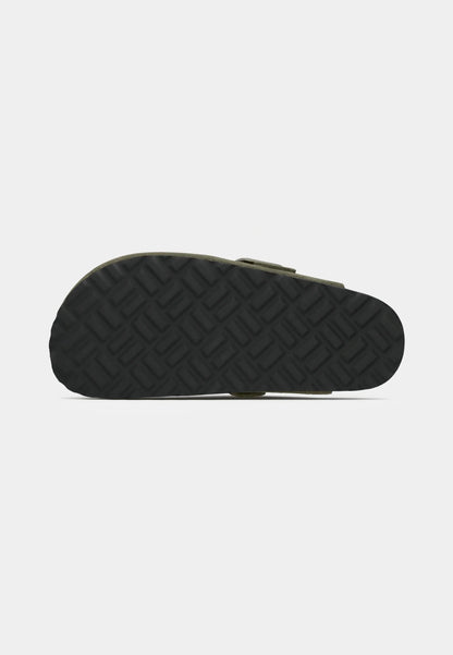Men's Suede Sandals - Olive Green