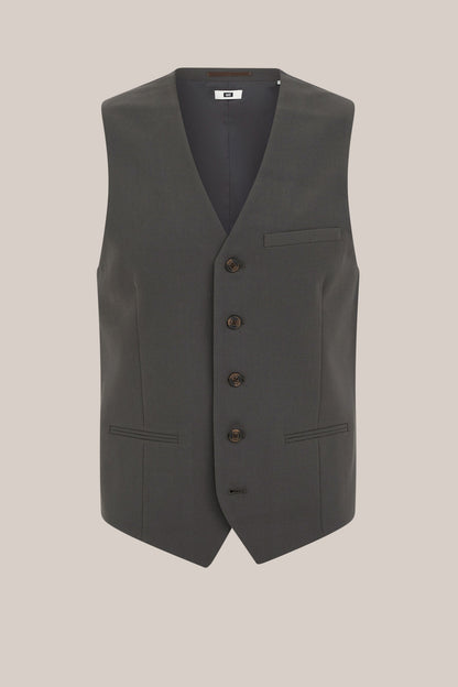 Men's Regular Fit Tailored Waistcoat - Dark Grey