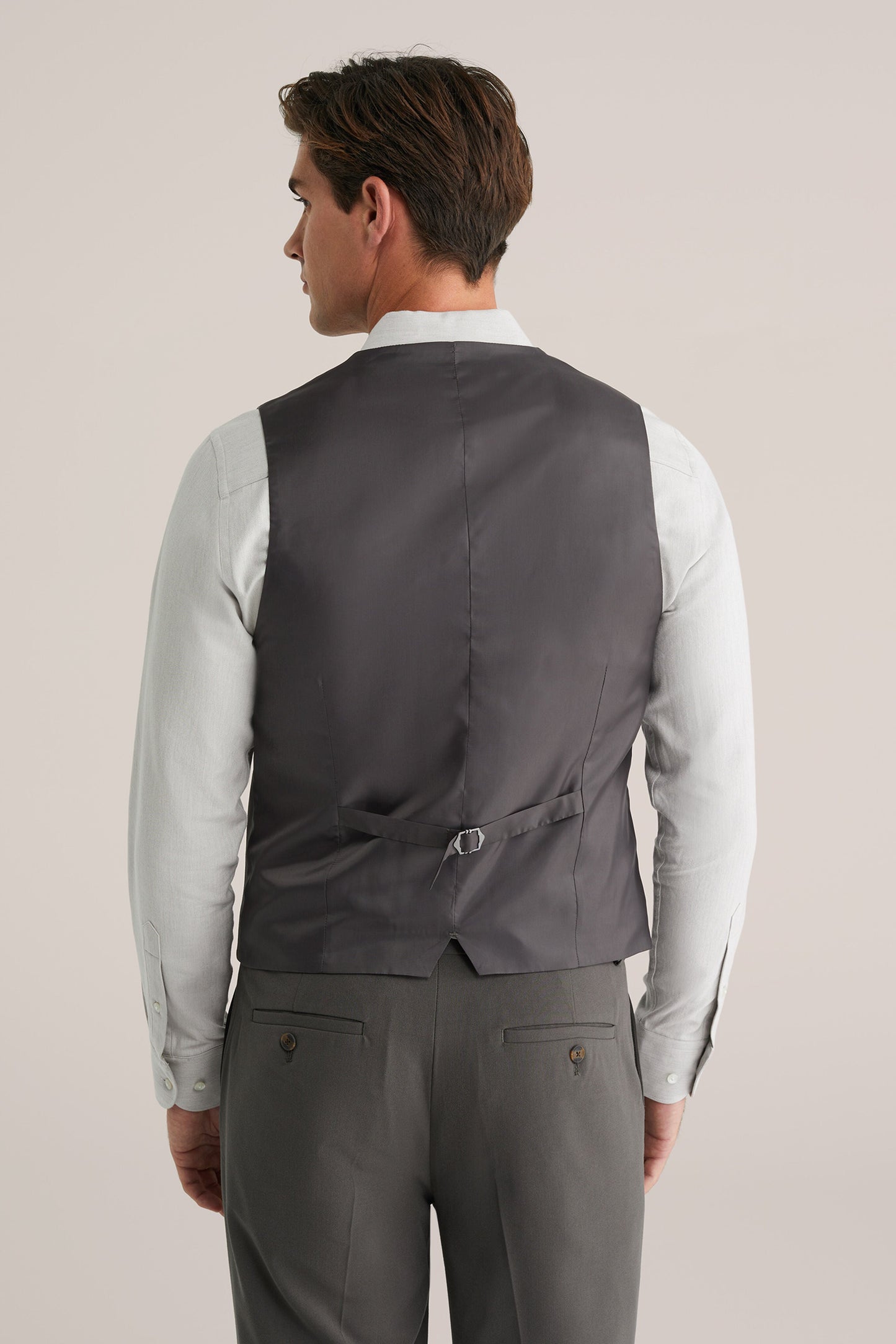 Men's Regular Fit Tailored Waistcoat - Dark Grey