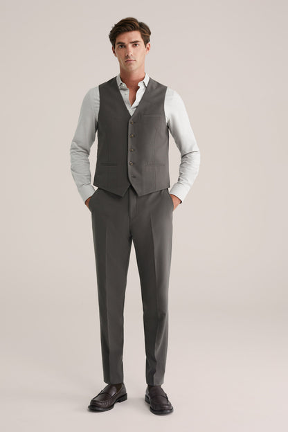 Men's Regular Fit Tailored Waistcoat - Dark Grey