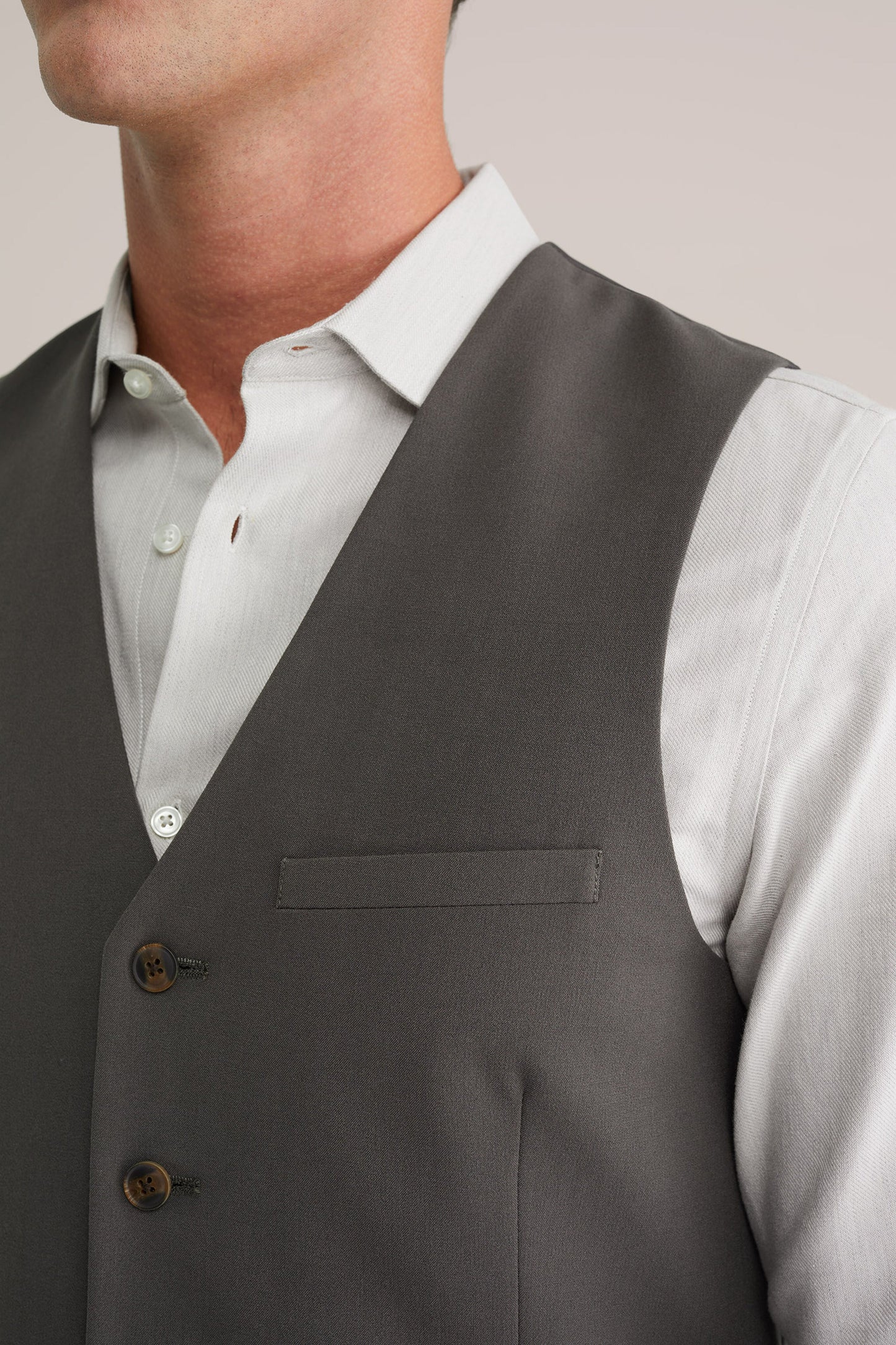 Men's Regular Fit Tailored Waistcoat - Dark Grey