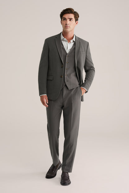Men's Regular Fit Tailored Waistcoat - Dark Grey