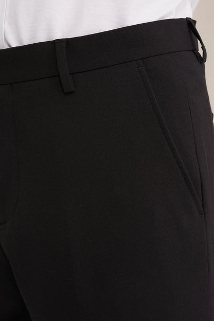 Regular Fit Tailored Trousers - Black