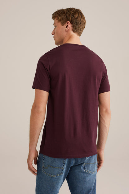 Regular Fit Basic T-Shirt - Burgundy