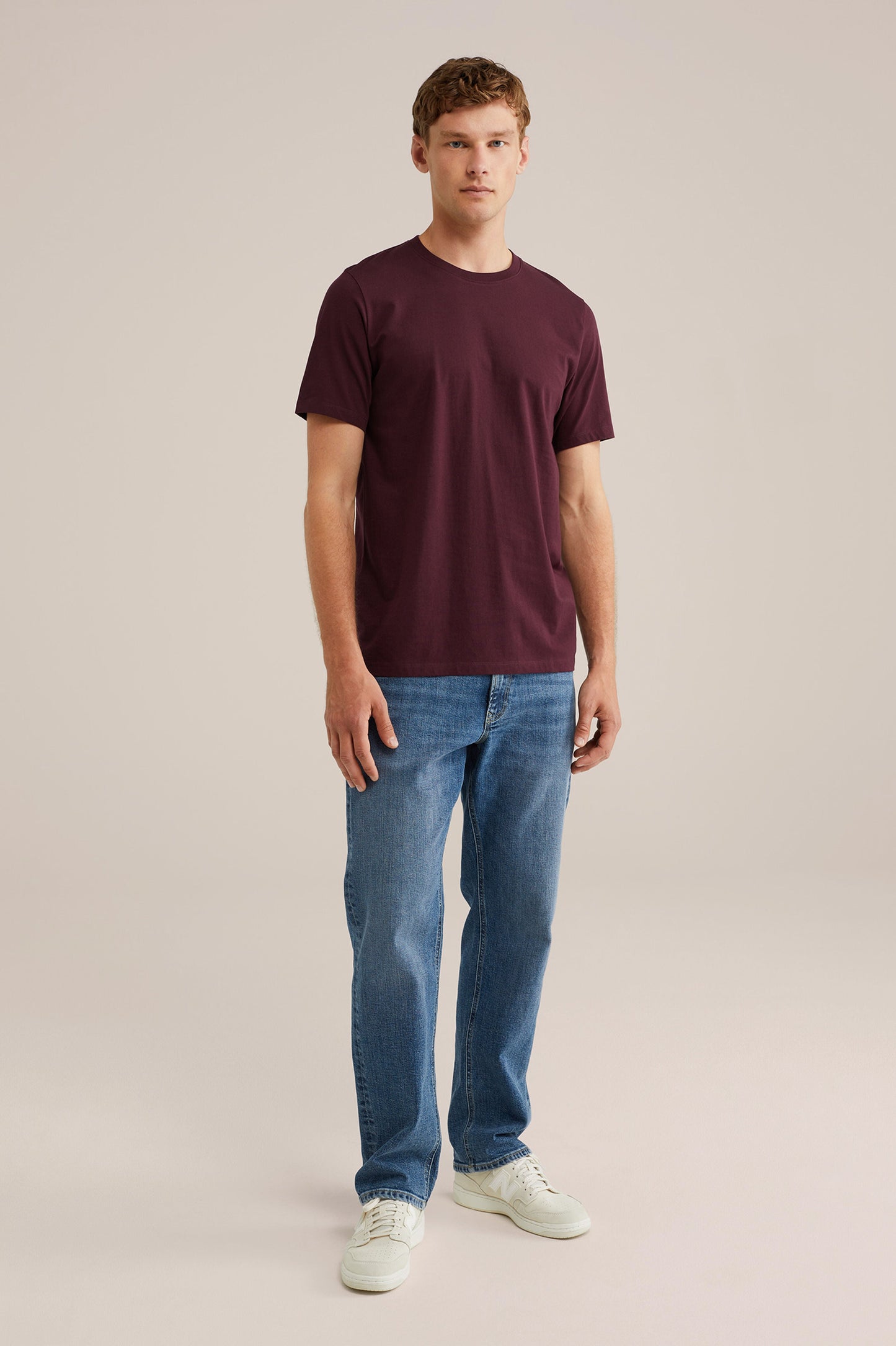 Regular Fit Basic T-Shirt - Burgundy