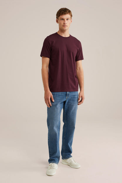 Regular Fit Basic T-Shirt - Burgundy