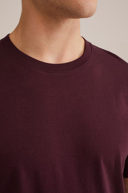 Regular Fit Basic T-Shirt - Burgundy