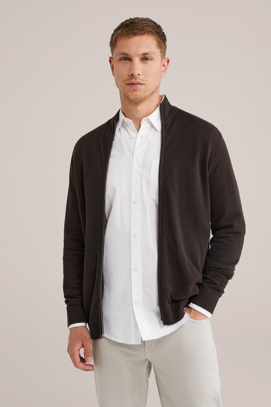Fine Knit Sweater with Regular Fit - Brown