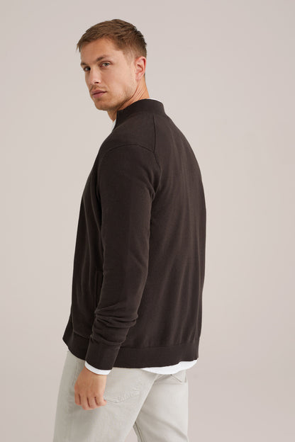 Fine Knit Sweater with Regular Fit - Brown