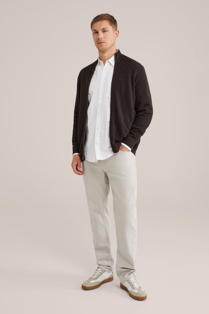 Fine Knit Sweater with Regular Fit - Brown