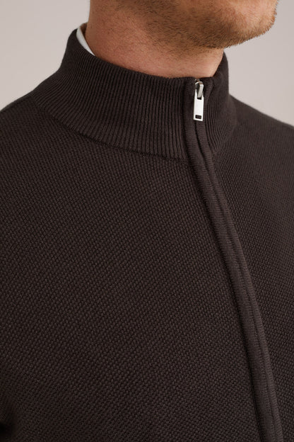 Fine Knit Sweater with Regular Fit - Brown
