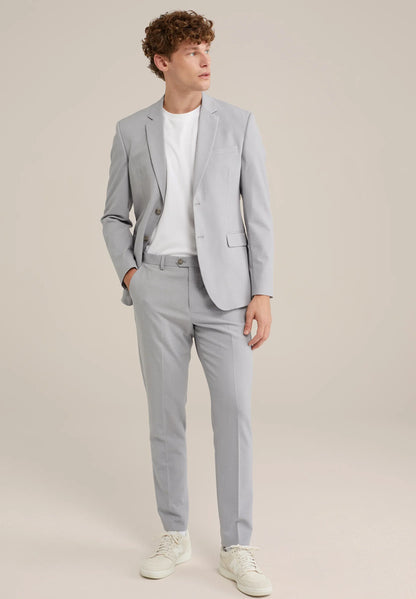 Regular Fit Tailored Trousers - Light Grey