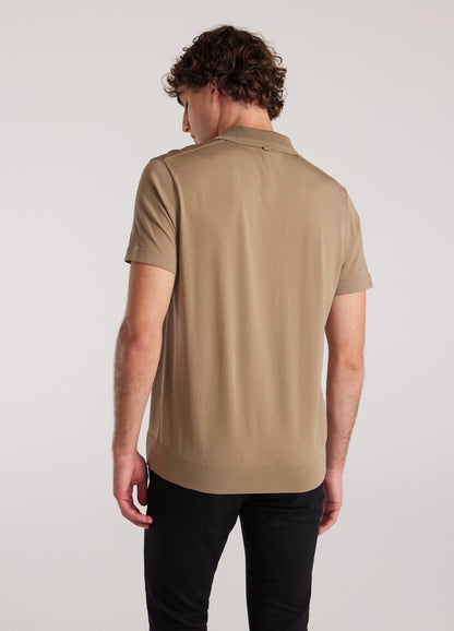 Cotton Polo Shirt Comfort in Peruvian Cotton - Beige