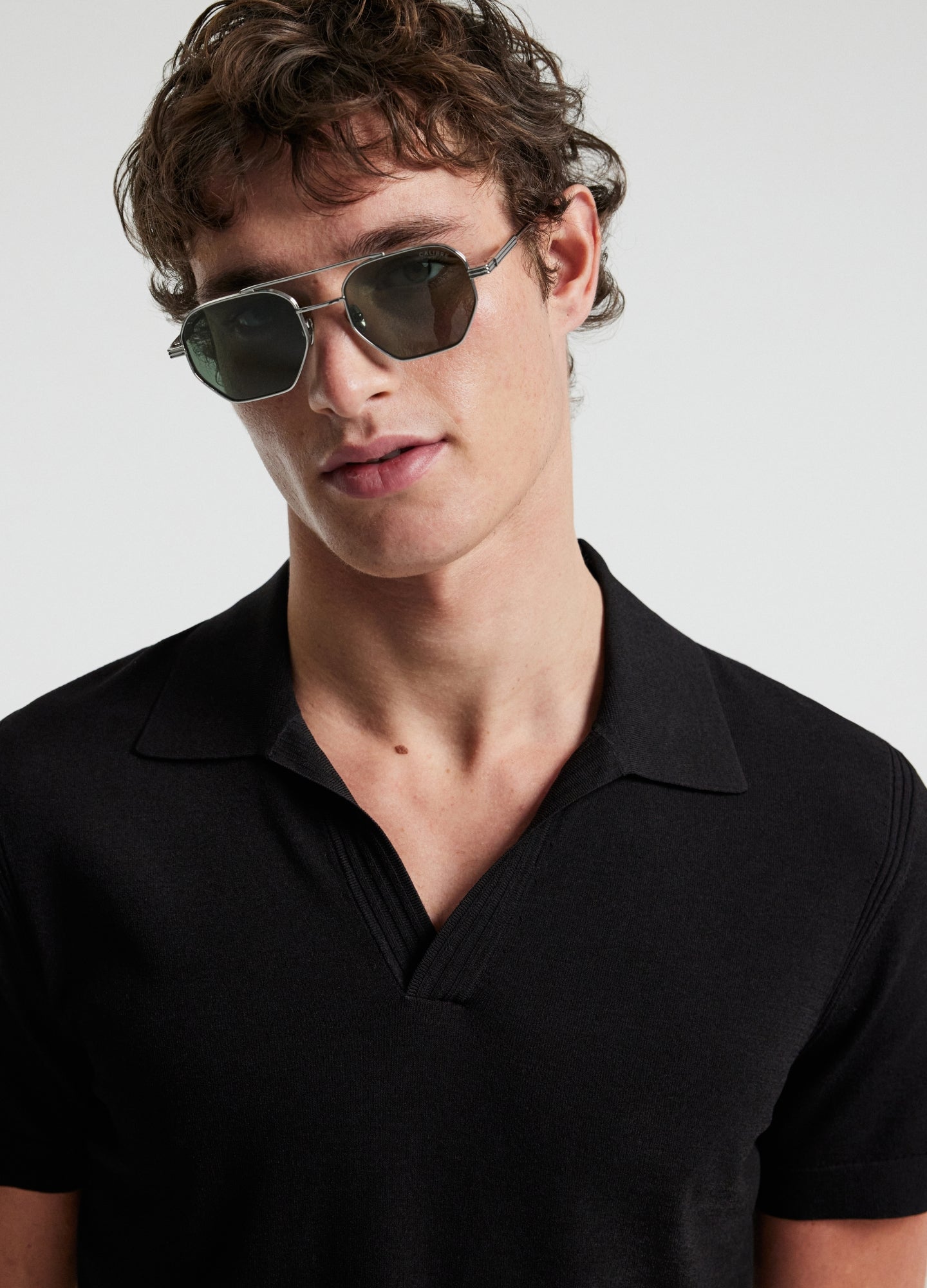 Tech Cotton Polo Shirt - Black